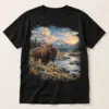 Wild River Bison Graphic T-Shirt — main — AI design mockup