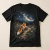 Starlit Fox Trail Graphic T-Shirt — main — AI design mockup