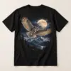 Mountain Guardian Owl Graphic T-Shirt — main — AI design mockup