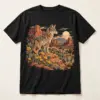 Desert Bloom Coyote Graphic T-Shirt — main — AI design mockup