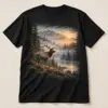 Forest Dawn Elk Graphic T-Shirt — main — AI design mockup