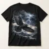 Thunder Sky Raven Graphic T-Shirt — main — AI design mockup