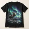 Northern Lights Moose Graphic T-Shirt — main — AI design mockup