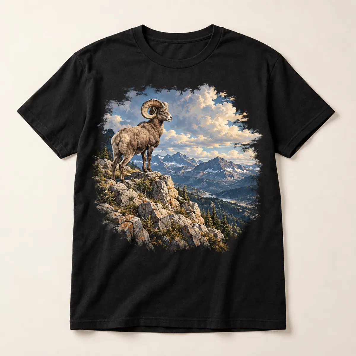 High Country Ram Graphic T-Shirt — main — AI design mockup