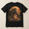 Copper Sun Horse Graphic T-Shirt — main — AI design mockup