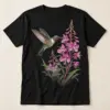 Fireweed Hummingbird Graphic T-Shirt — main — AI design mockup