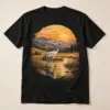 Golden Valley Crane Graphic T-Shirt — main — AI design mockup