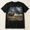 Prairie Storm Buffalo Graphic T-Shirt — main — AI design mockup