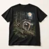 Deep Woods Raccoon Graphic T-Shirt — main — AI design mockup